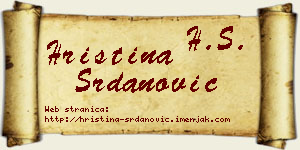 Hristina Srdanović vizit kartica